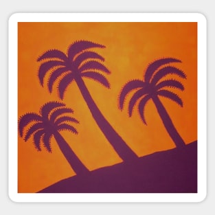 Palm Trees: Purple and Orange Sticker